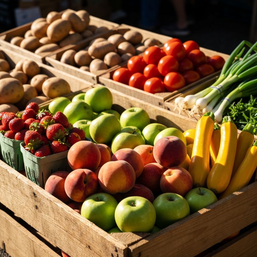 Saisonales Obst und Gemüse